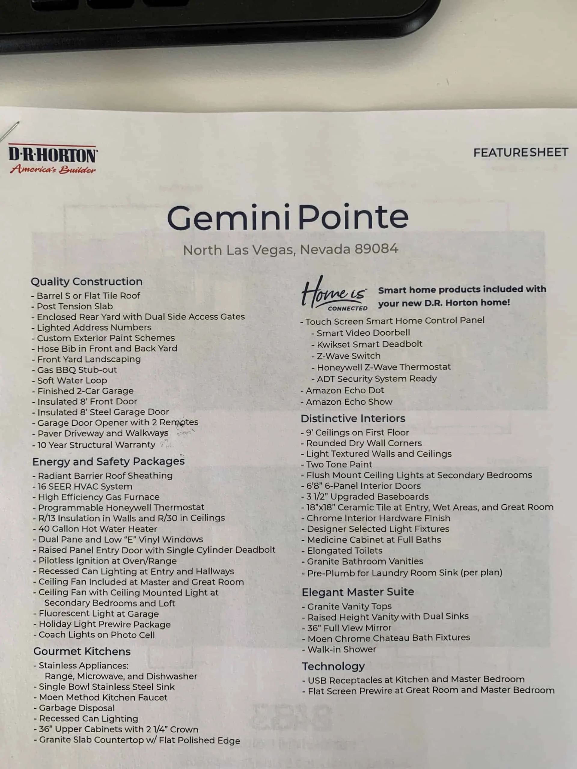 Gemini Pointe Features